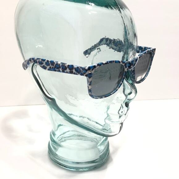 Blue Leopard Animal Print Sunglasses UV400 Retro - Picture 5 of 5